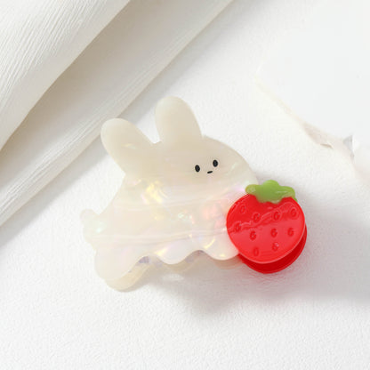 Strawberry Bunny Hair Claw