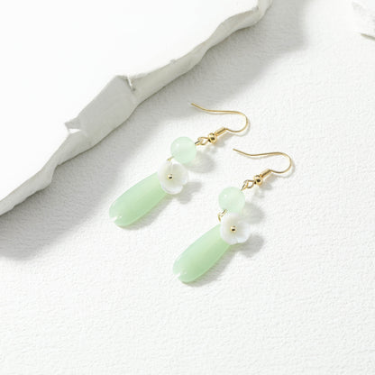 Elegant Imitation Jade Earrings