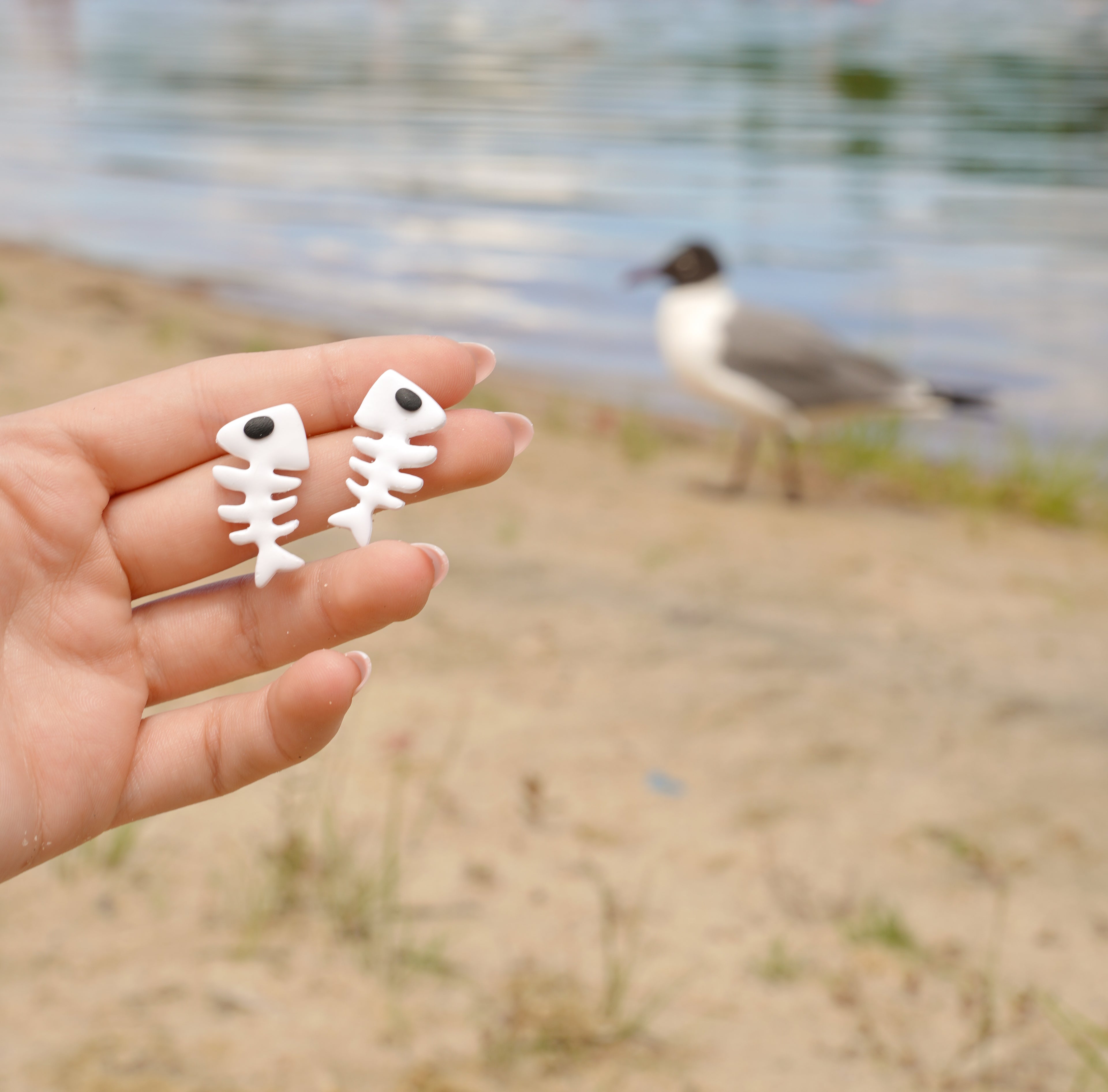 Fishbone Ear Studs