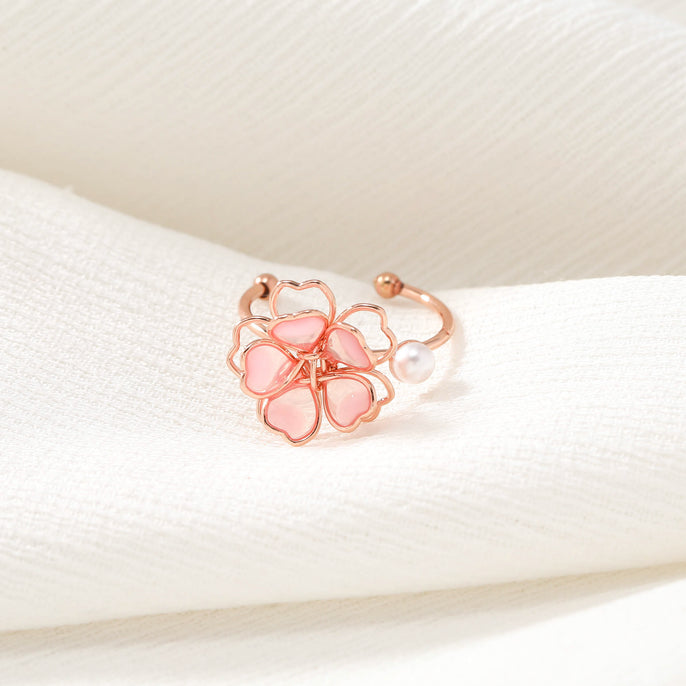 Exquisite Sakura Pinky Ring
