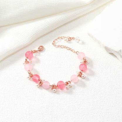 Bubblegum Beaded Bracelet