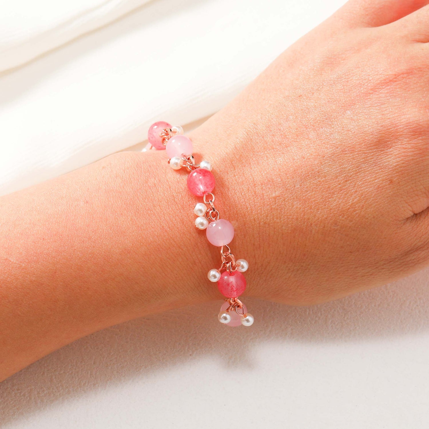 Bubblegum Beaded Bracelet