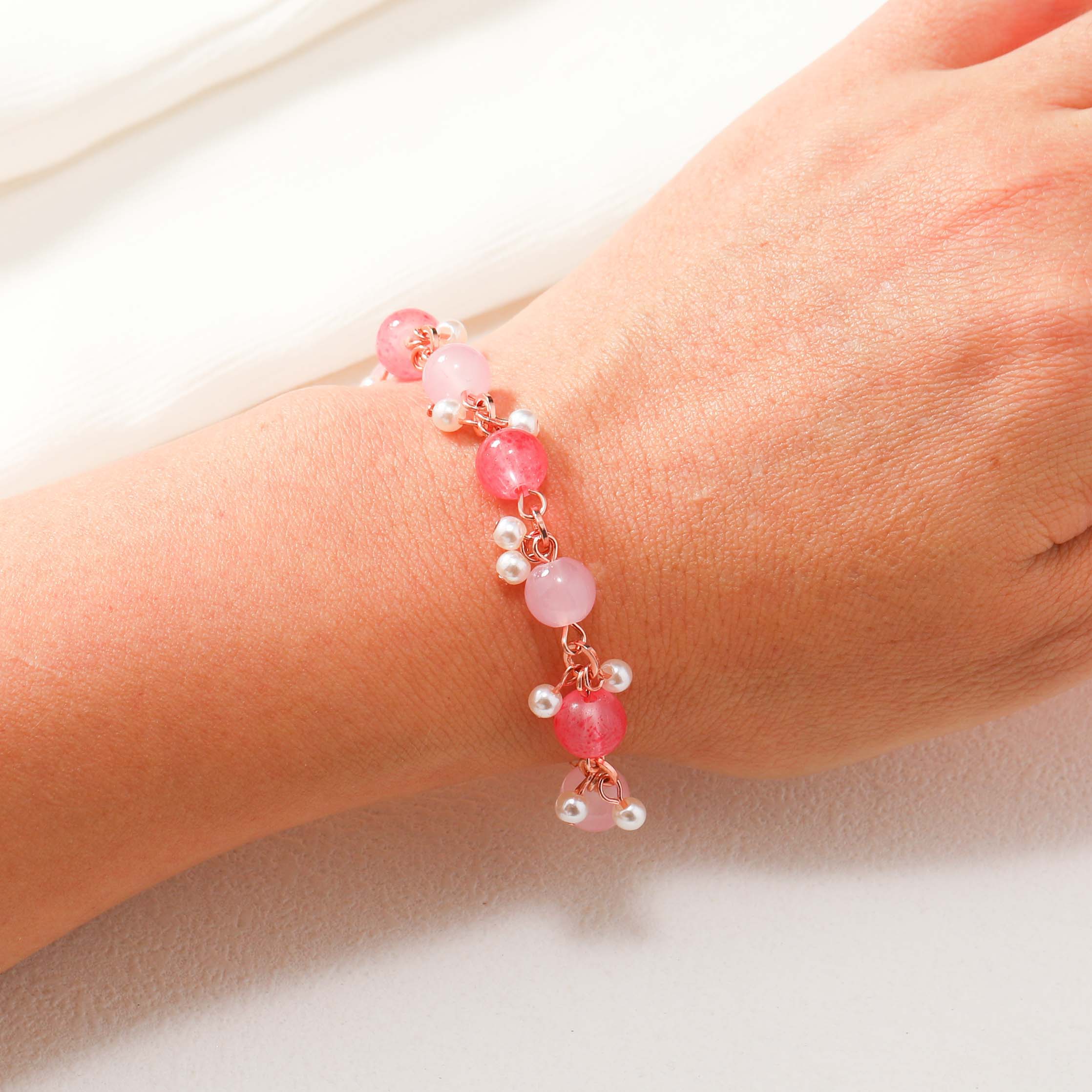 Bubblegum Beaded Bracelet