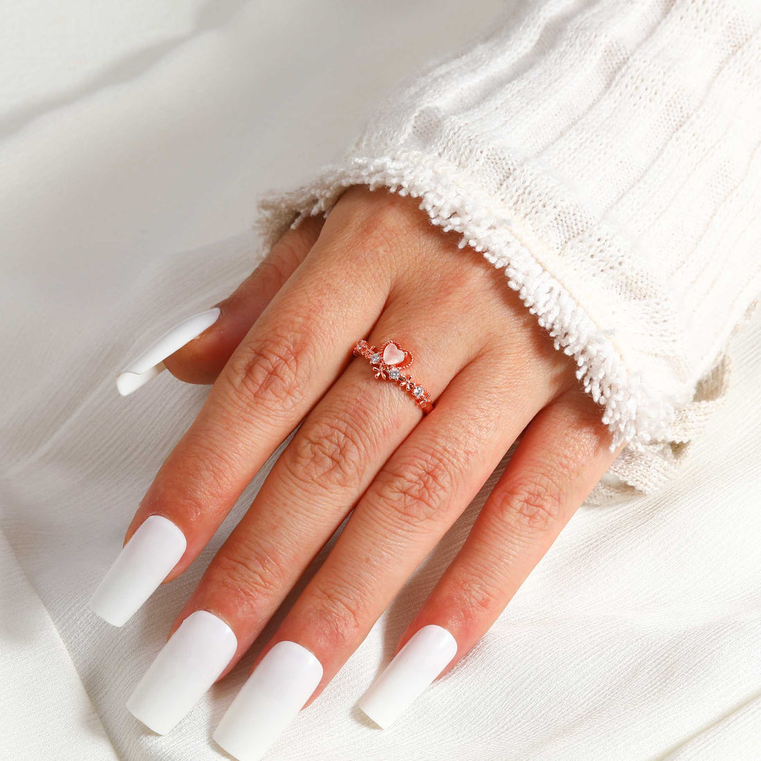 Light Pink Heart Ring