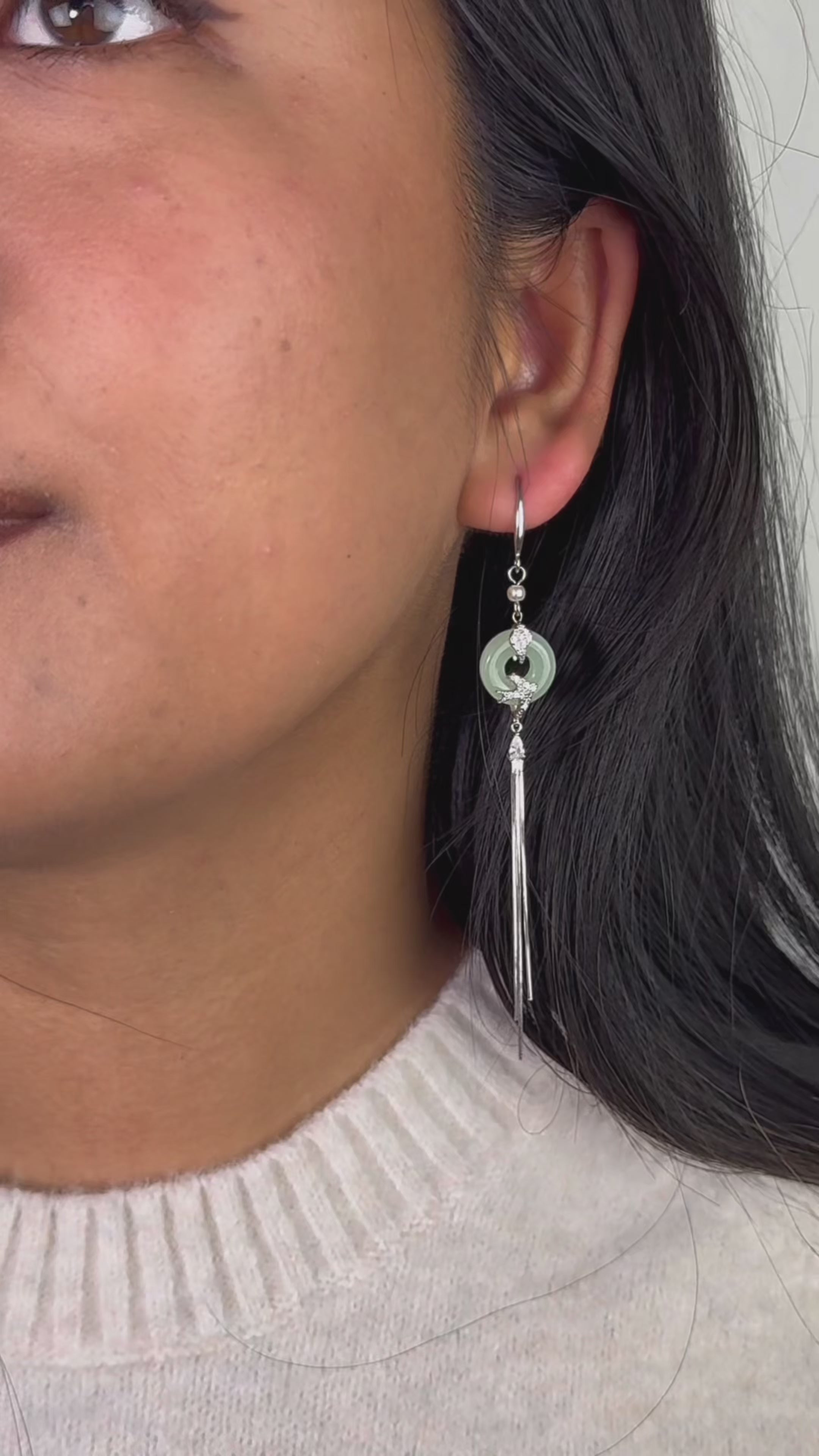 Imitation Jade Bird Earrings