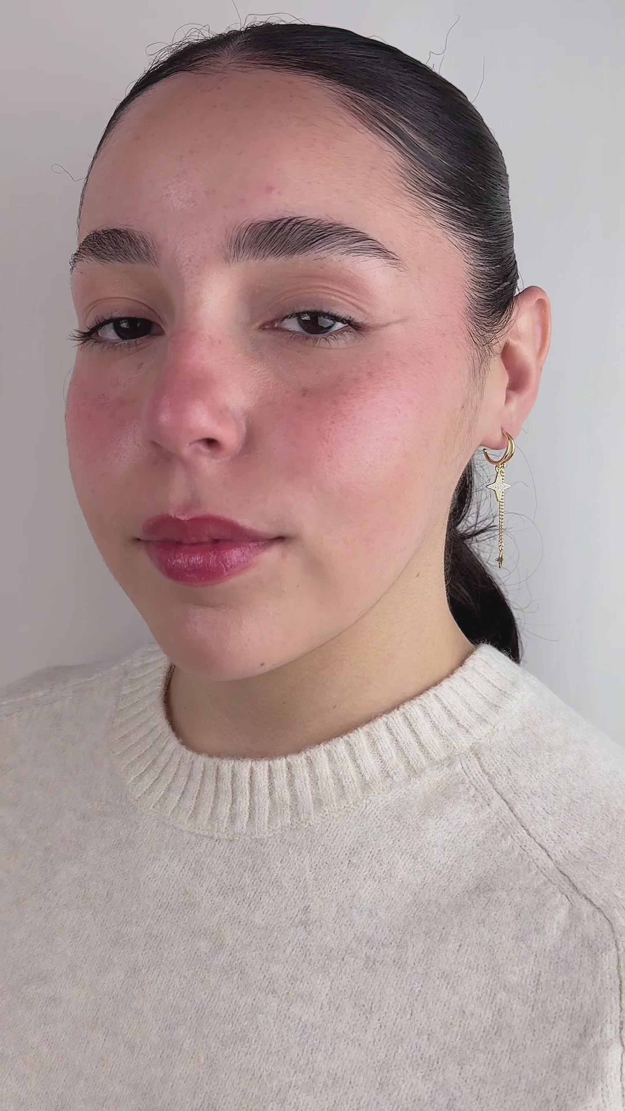 Golden Dangling Star Earrings