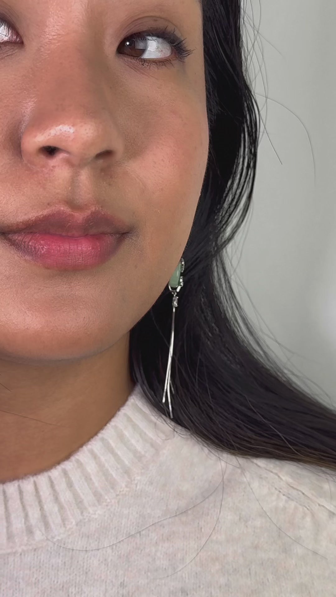 Imitation Jade Bird Earrings