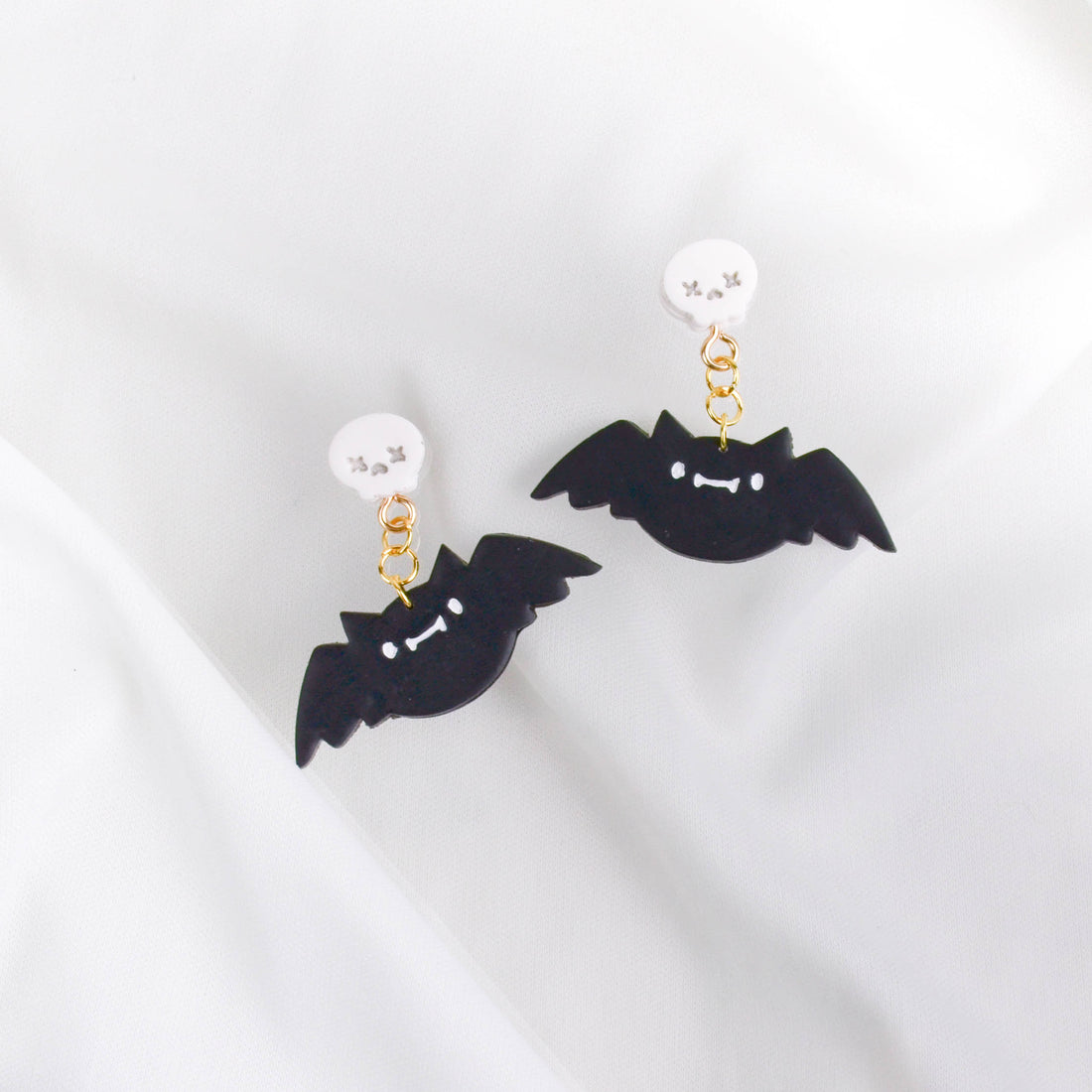 Skull and Bat Earrings