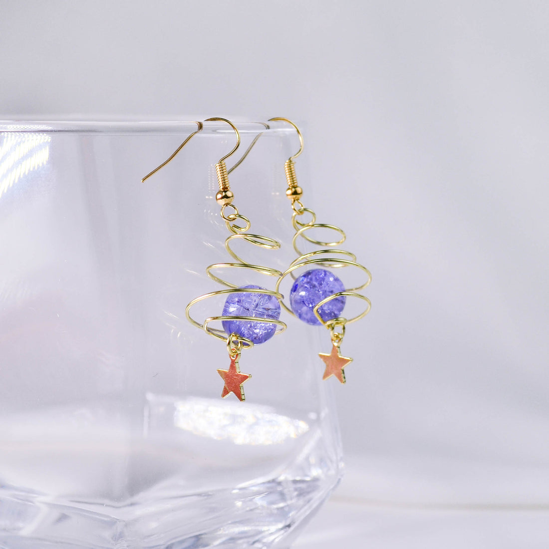 Dangling Crystal Ball Earrings