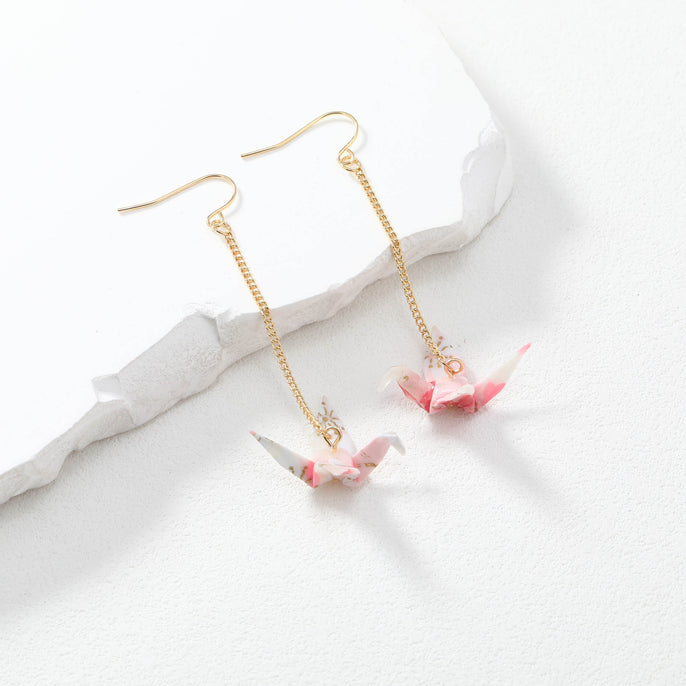 Paper Crane Earrings