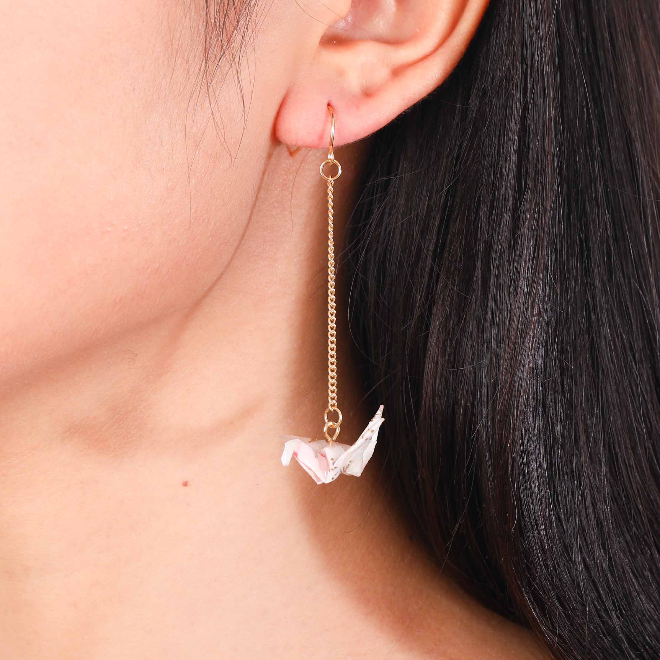 Paper Crane Earrings