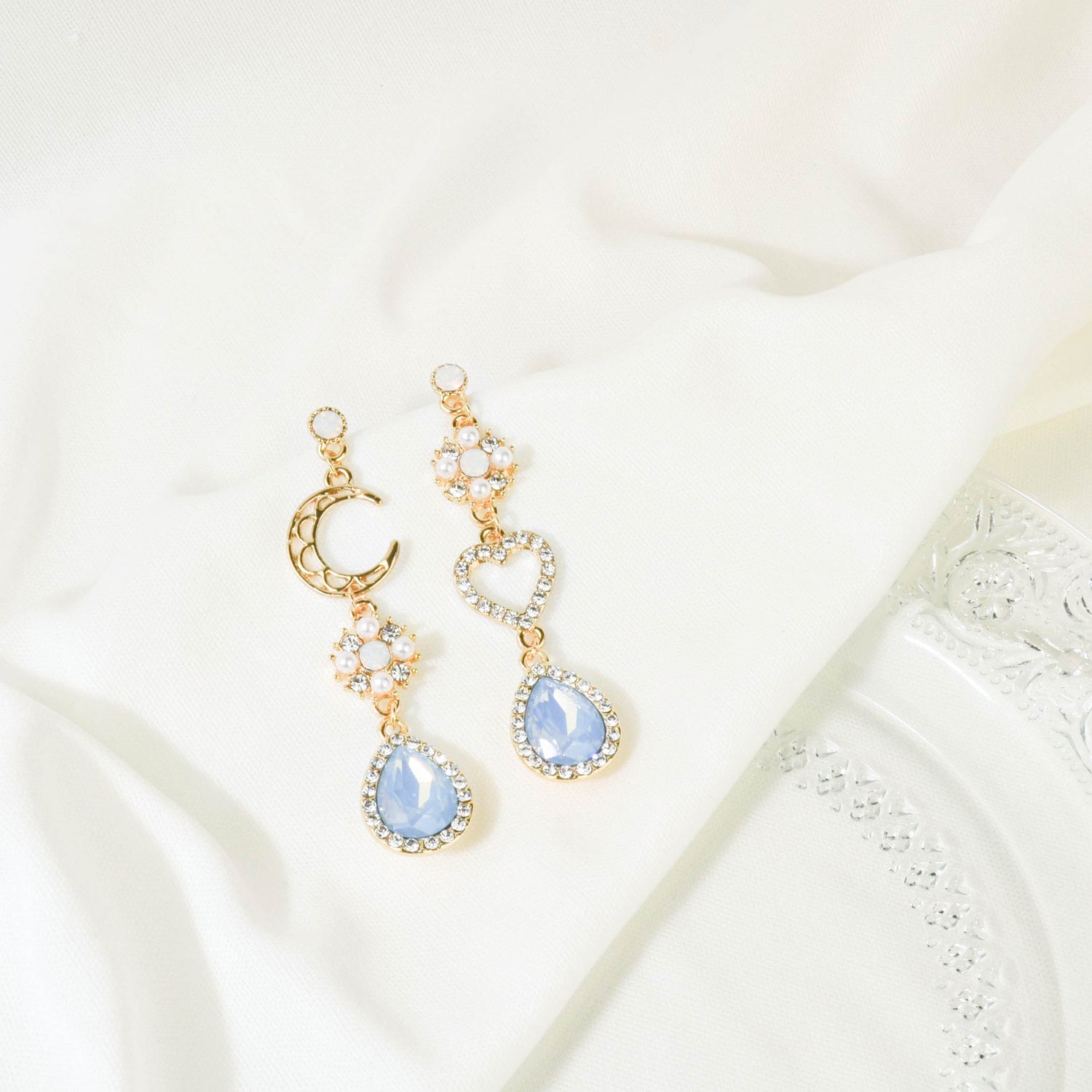 Light Blue Galaxy Dangle Earrings