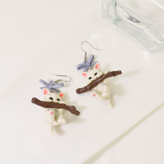 Branch Cat Earrings