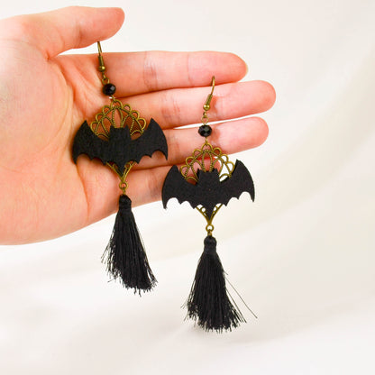 Bat Tassel Earrings