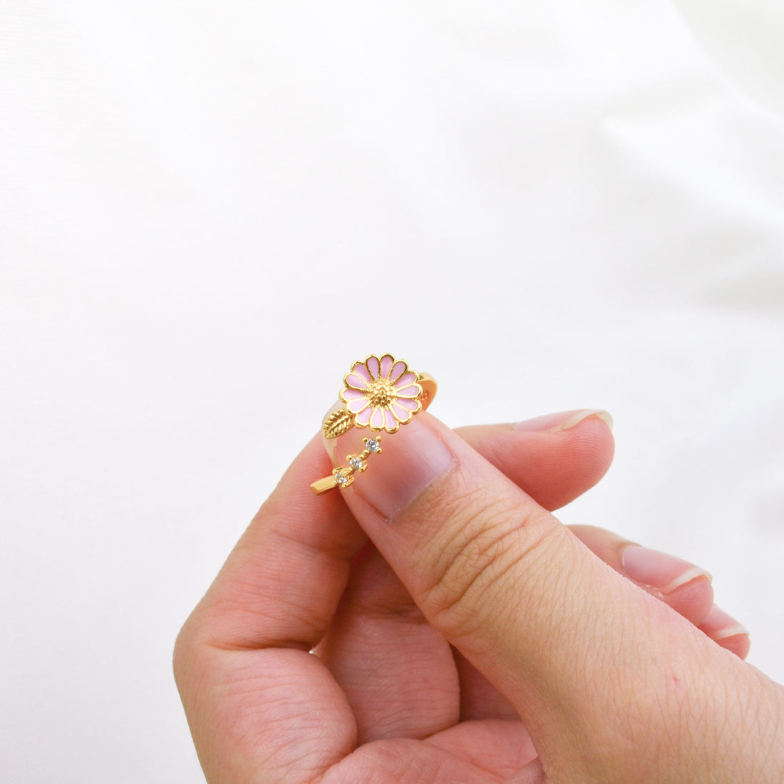 Pink Daisy Ring