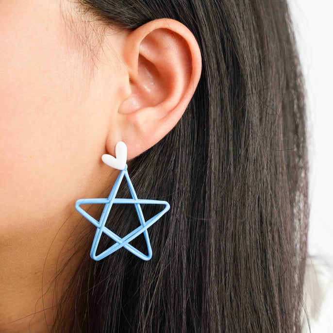 Blue Star Earrings